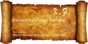 Keresztényi Ferenc névjegykártya