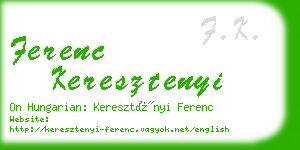 ferenc keresztenyi business card